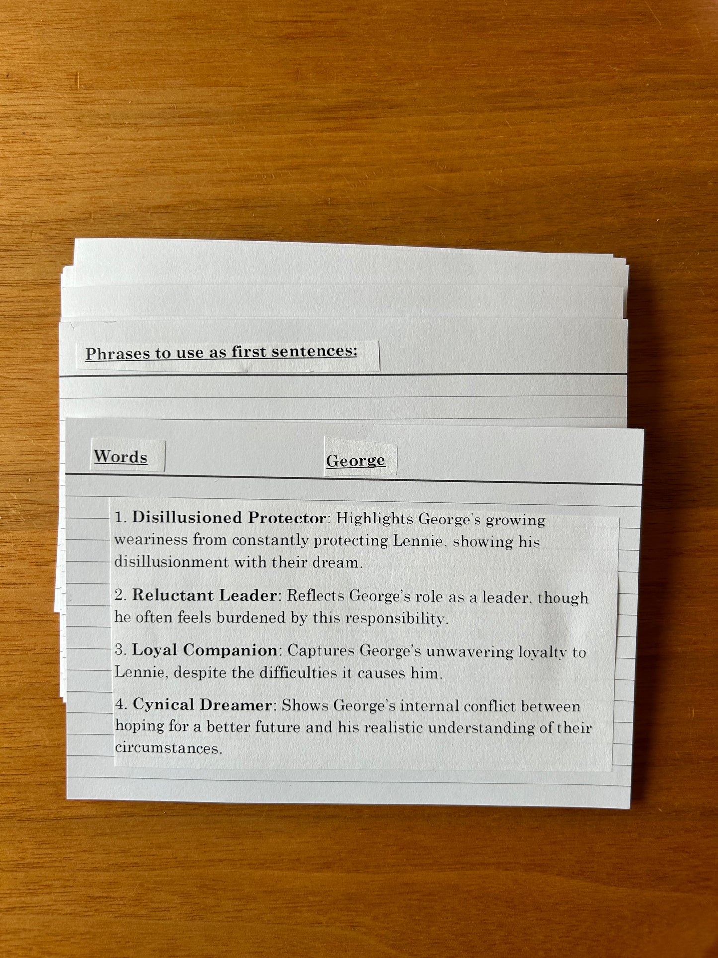 English Literature GCSE Flashcards