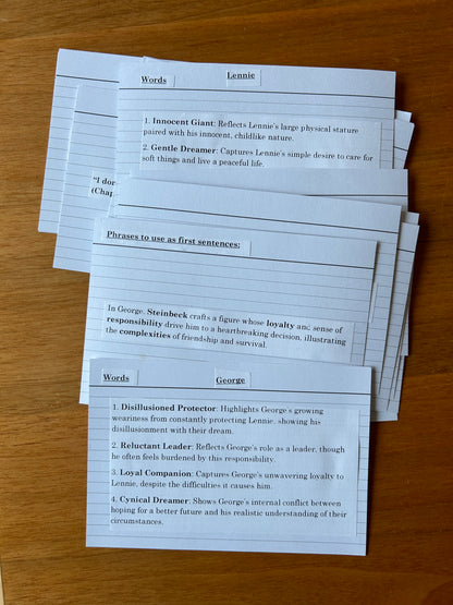 English Literature (double) GCSE Flashcards