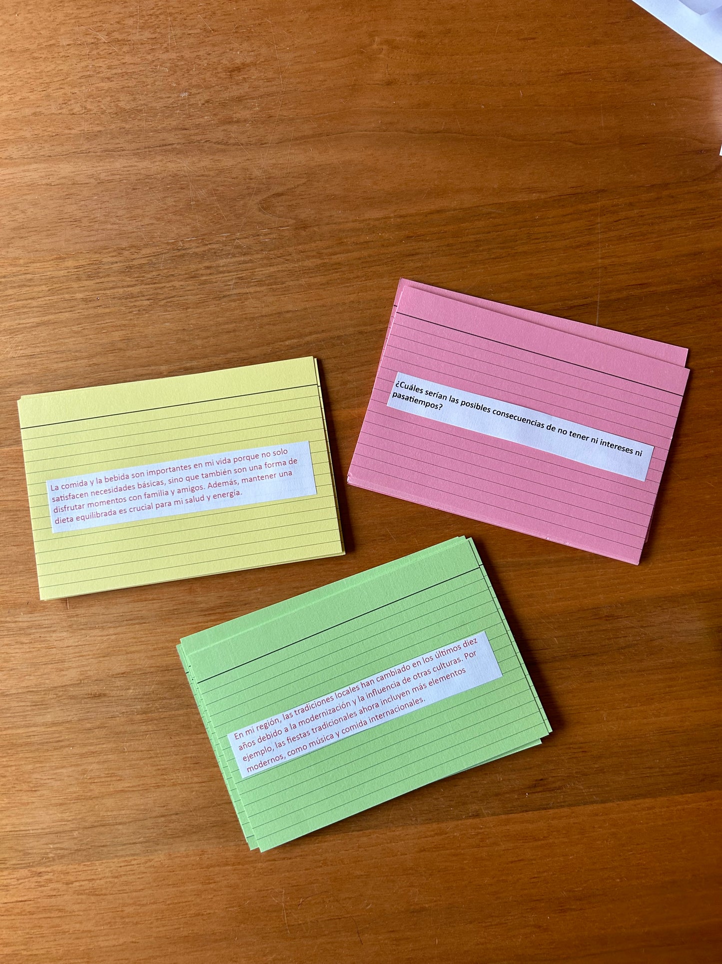 German GCSE Speaking Flashcards