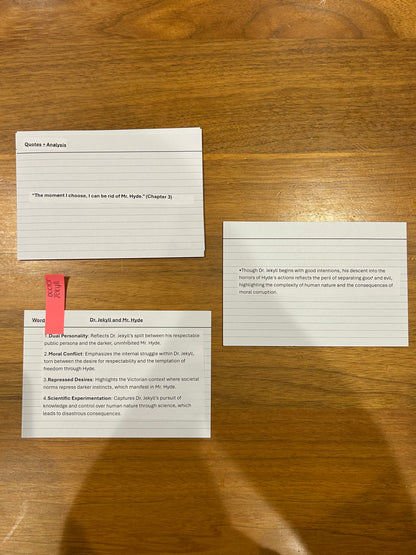 English Literature (double) GCSE Flashcards