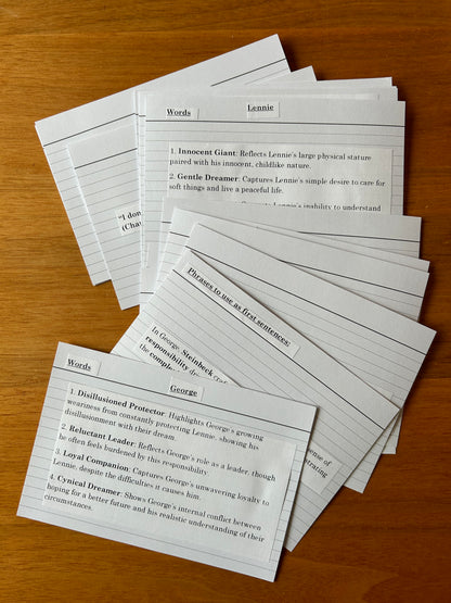 English Literature (double) GCSE Flashcards